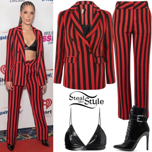 Topshop Humbug Red Stripe Double Breasted Blazer - Picture 2 of 8